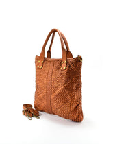 Diana - Borsa a Mano in Pelle Intrecciata Lavata Effetto Vintage